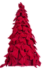Sapin en noeud rouge velours