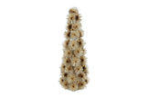 Sapin pom pom pola doré