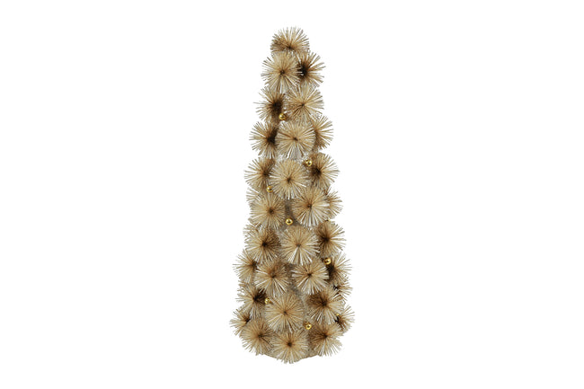 Sapin pom pom pola doré