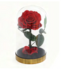 Rose sous cloche finition métal A016