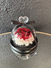 Rose sur nid sous cloche A007