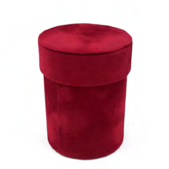 Boîte ronde velours rouge SC0131R