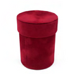 Boîte ronde velours rouge SC0131R
