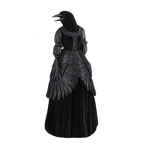 Statue lady corbeau
