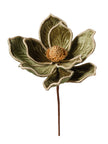 Tige de poinsettia en velours vert