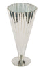 Vase argenté cone