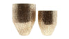 Vase doré à paillettes