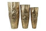 VASE DORÉ lot de 3