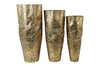 VASE DORÉ lot de 3