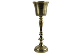 Vase doré sur pied