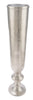Vase long argenté