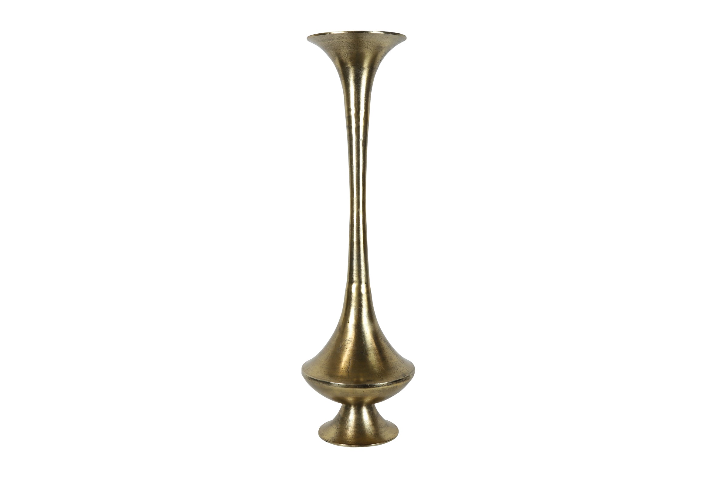 Vase long doré fin