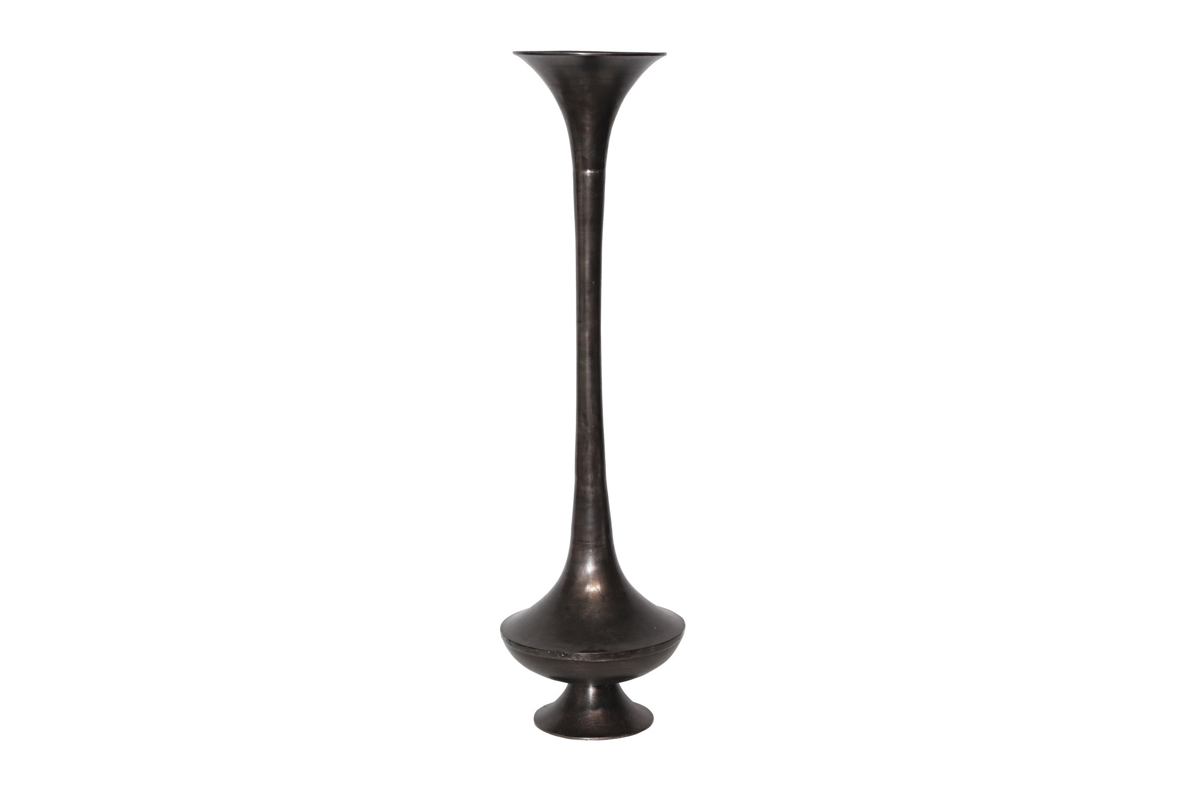 Vase long noir fin