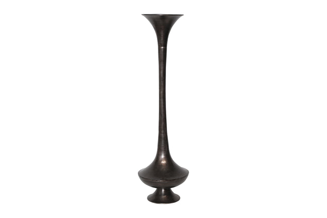 Vase long noir fin