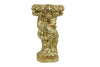 Vase paon doré